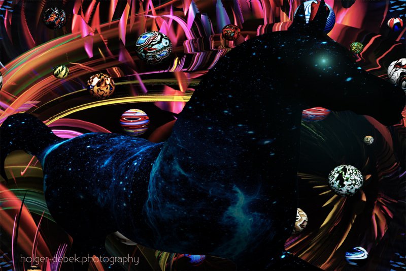 Digital Art - The universe is just a horse within another universe